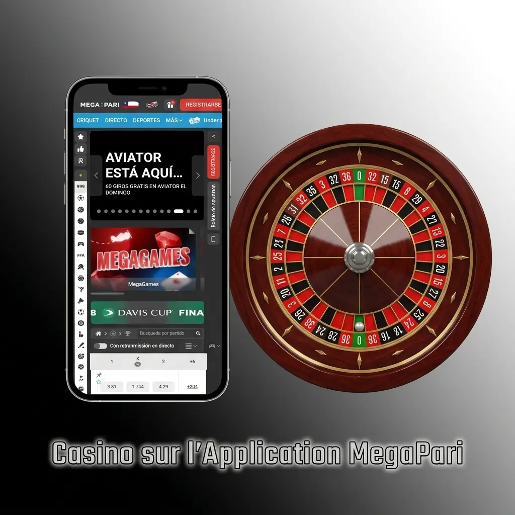 Section casino de l'application MegaPari avec plus de 8000 jeux, tables en direct et croupiers professionnels