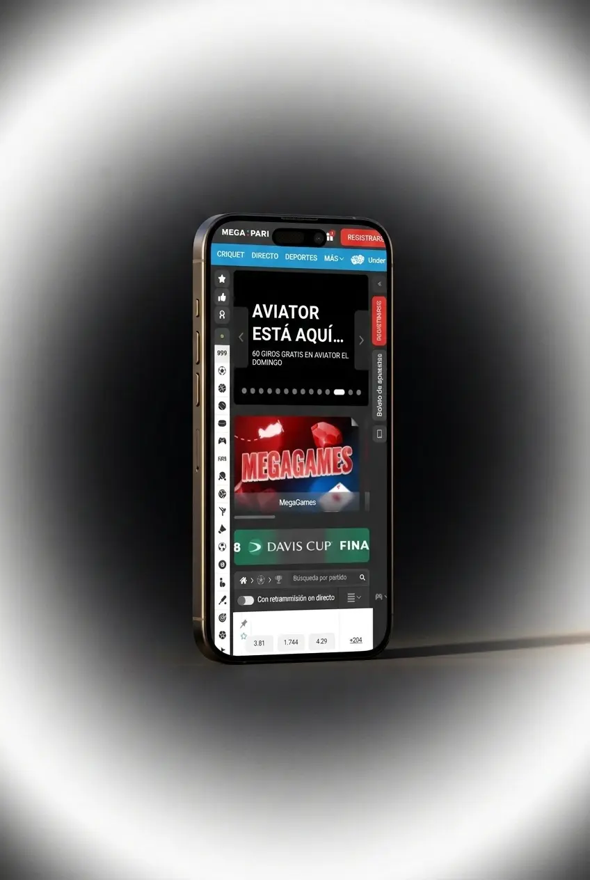 Dépôt via l'application MegaPari en Belgique sur smartphone iOS ou Android