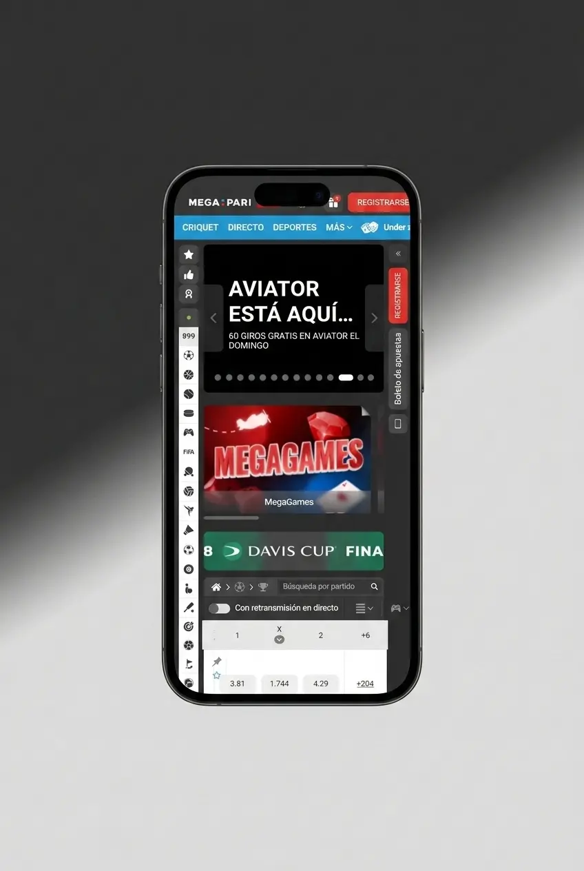 Formulaire de connexion MegaPari avec champs email et mot de passe, sécurisé par SSL et authentification 2FA