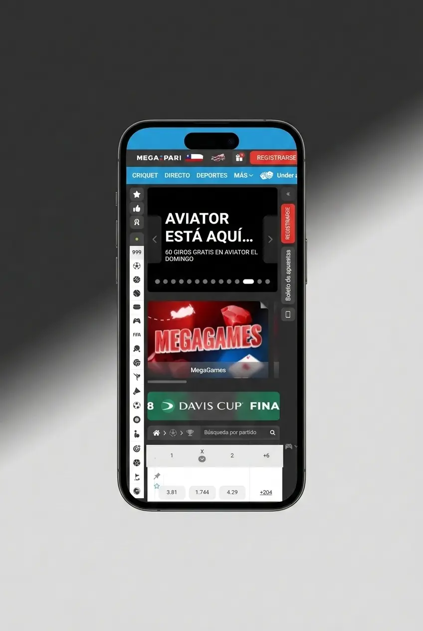 Formulaire de connexion MegaPari avec champs e-mail et mot de passe, sécurisé par SSL et authentification 2FA